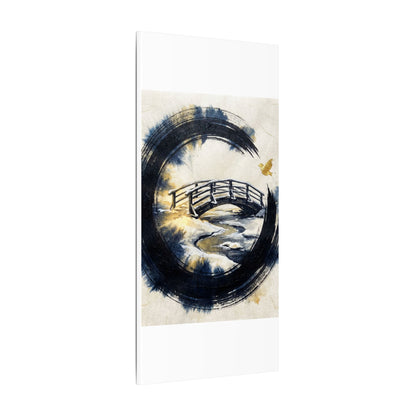 Autumn Ink Brushstroke Karesansui Canvas Art | Peaceful Decor