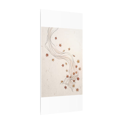 Japandi Silk Drape in Dawn | Minimal Line Canvas Art