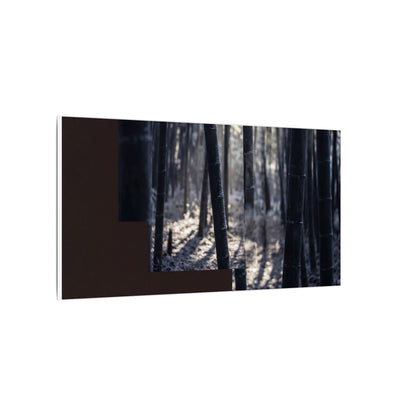 Bamboo Grove Canvas Art | Winter Dark Japandi Moody Minimal Art
