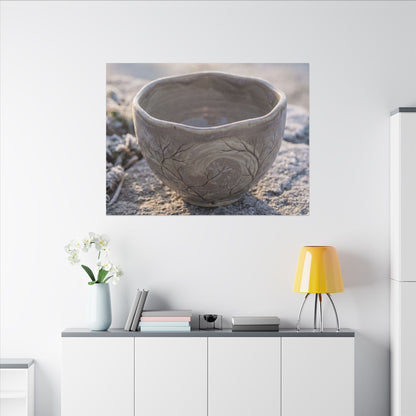 Seijaku Ceramic Bowl Canvas Art - Japandi Japanese Pattern