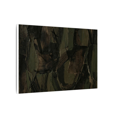 Mixed Media Dark Japandi Textured Canvas Art