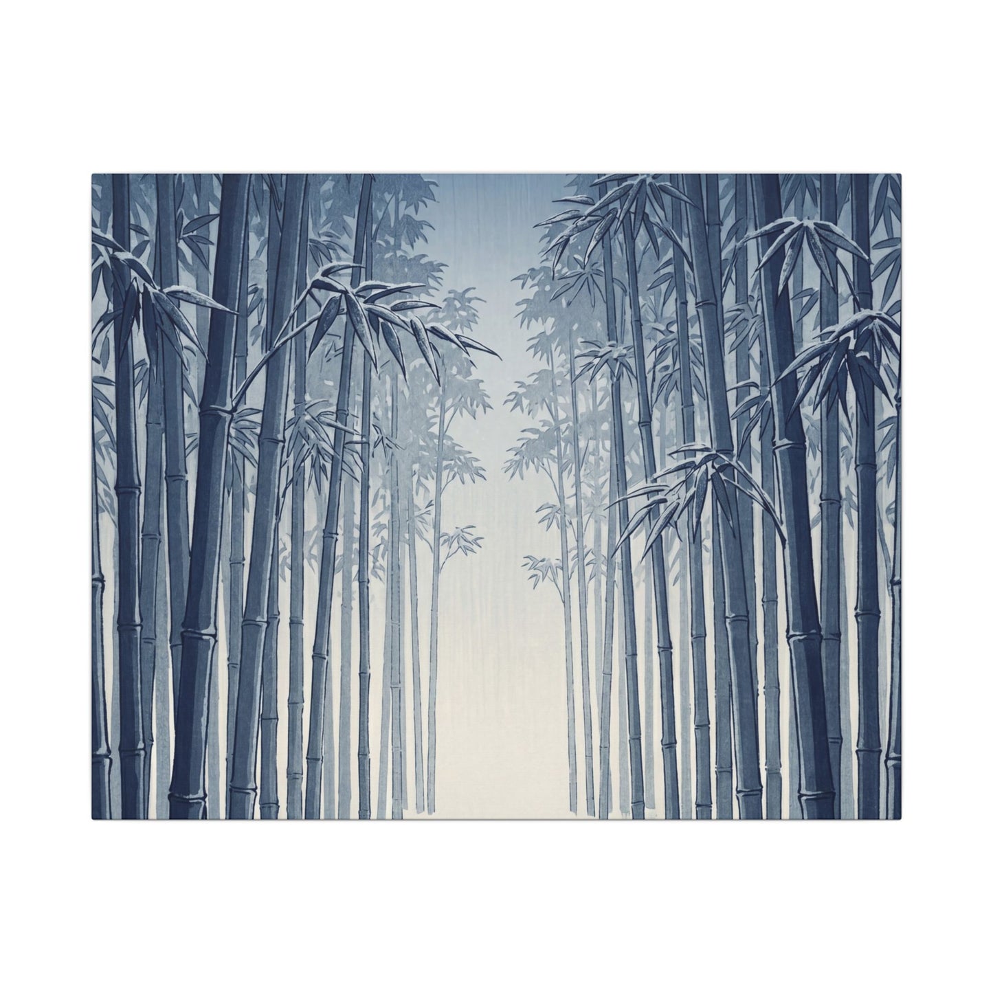 Bamboo Grove Canvas Art | Winter Zen Ukiyo E Inspired Art