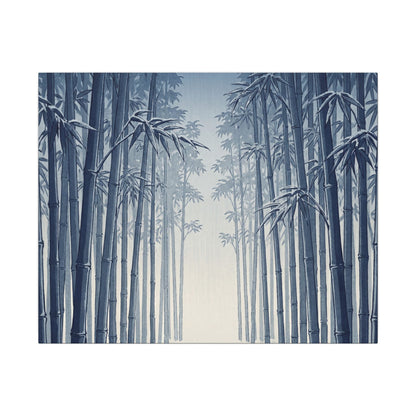 Bamboo Grove Canvas Art | Winter Zen Ukiyo E Inspired Art