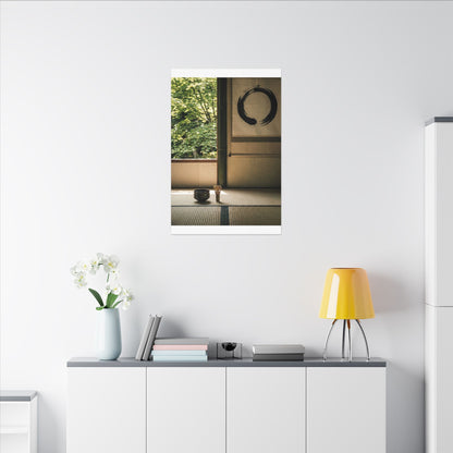 Tea Ceremony Enso Canvas Art | Serene Zen Art