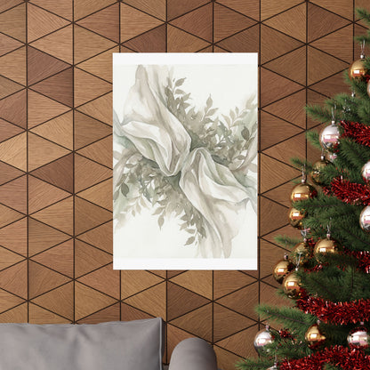 Silk Drape Watercolor Wall Art Print | Elegant Japandi Art