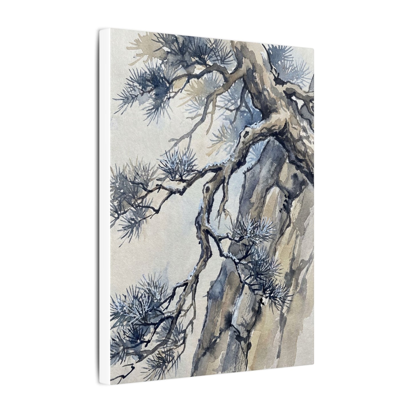Moonlight Pine Tree Canvas Art - Japandi Seijaku