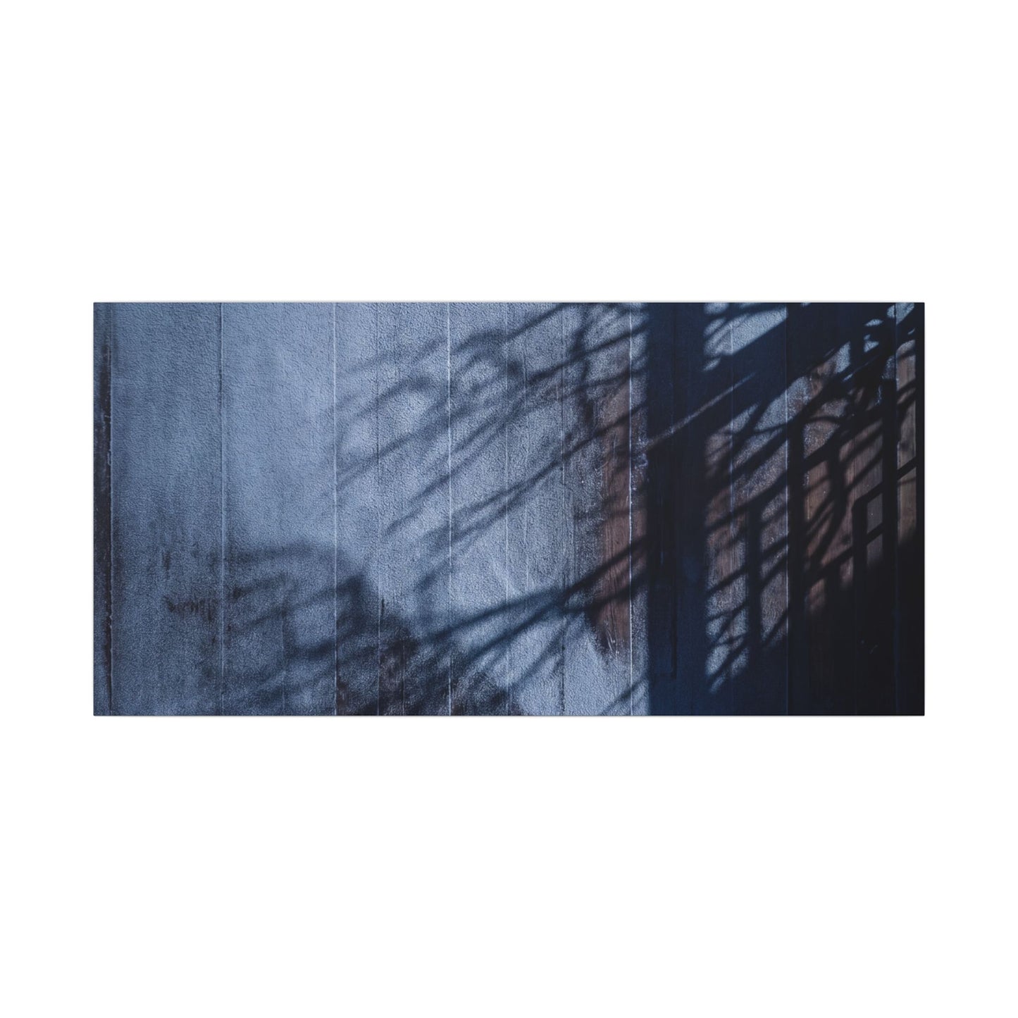 Shadow Play Moody Minimal Canvas Art | Moody Dark Japandi Art