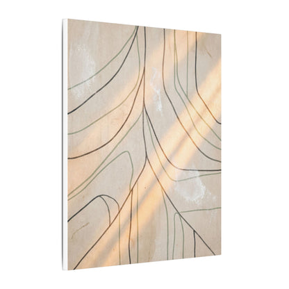 Shoji Screen Minimal Line Canvas Art | Warm Japandi Art