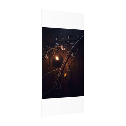 Datsuzoku Cherry Blossom Canvas Art - Dark Japandi Moody Minimal