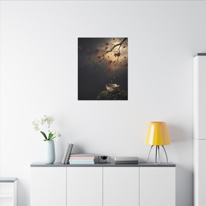 Moonlit Garden Gold Repair Canvas Art | Beautiful Kintsugi Art