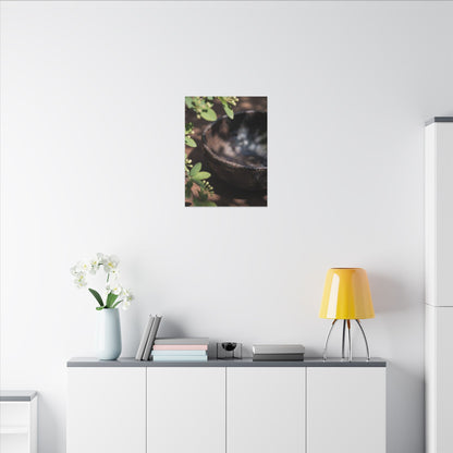 Ceramic Bowl Shadow Zen Canvas Art | Moody Dark Japandi Art