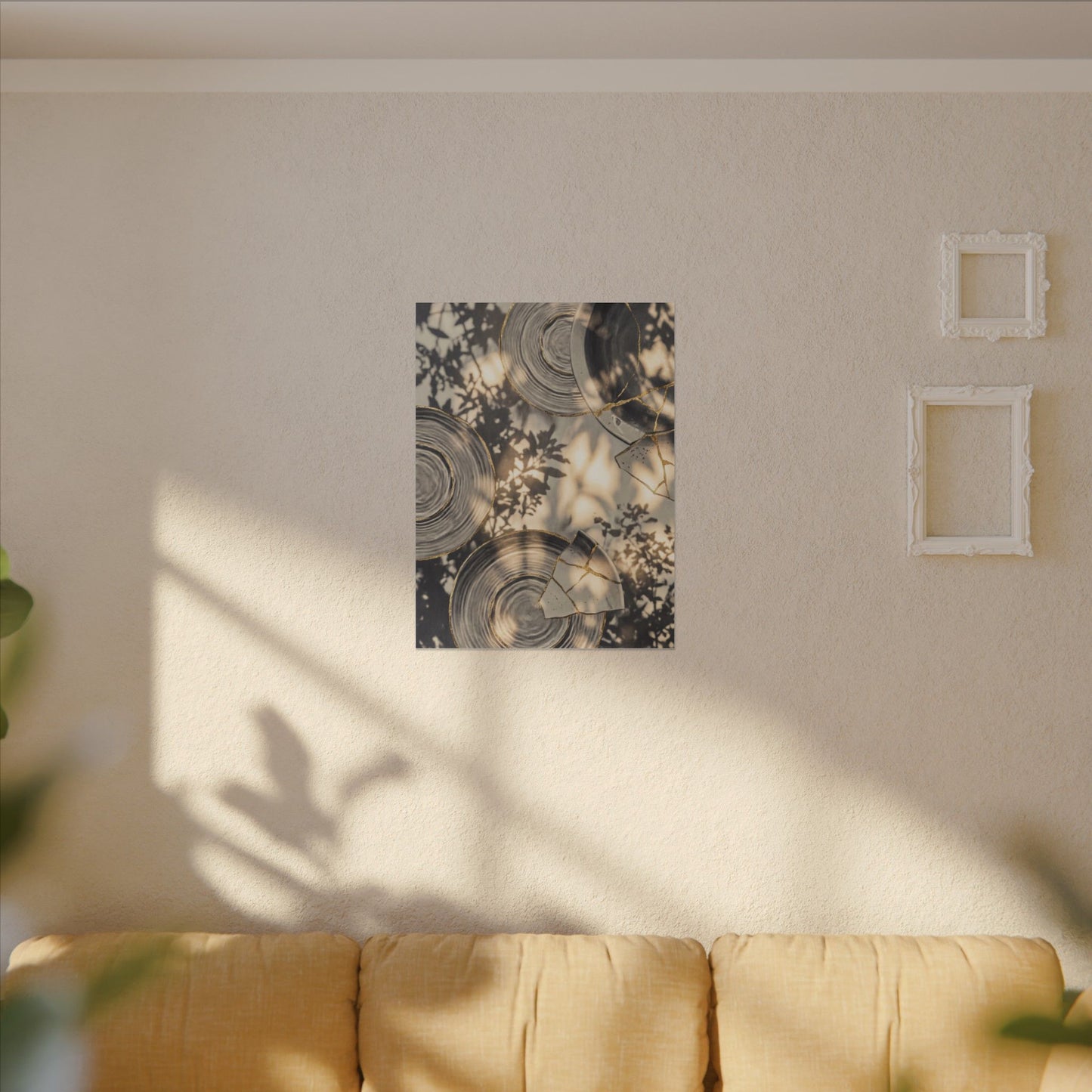 Healing Water Ripple Canvas Art - Gold Vein Kintsugi