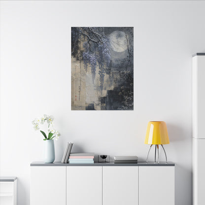 Winter Wisteria Texture Canvas Art | Elegant Decor