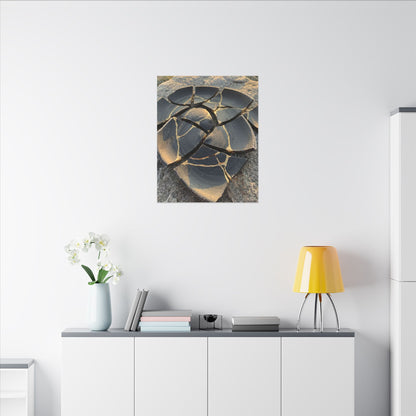 Broken Pottery Winter Canvas Art | Kintsugi Resilient Design