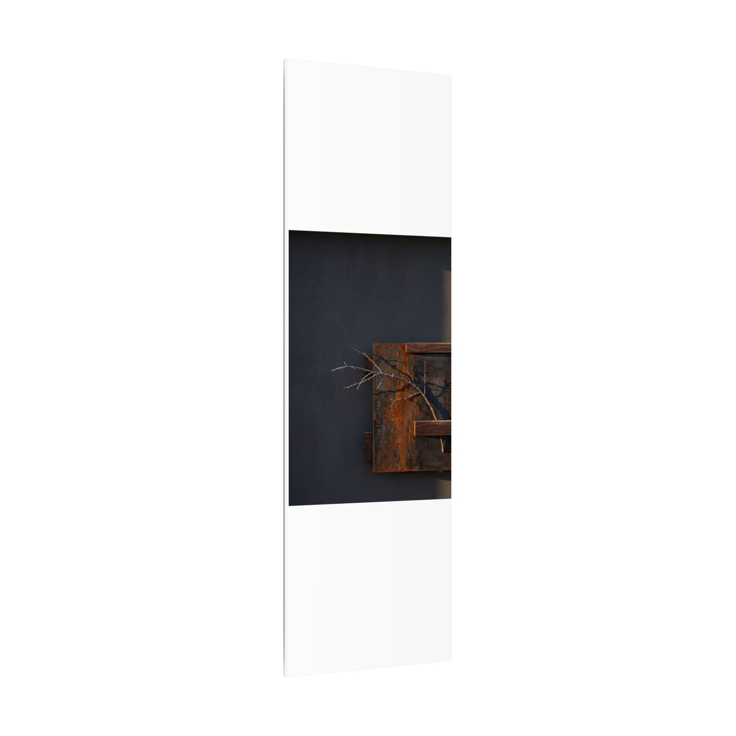Ma Rust Patina Canvas Art - Dark Japandi Dark Texture