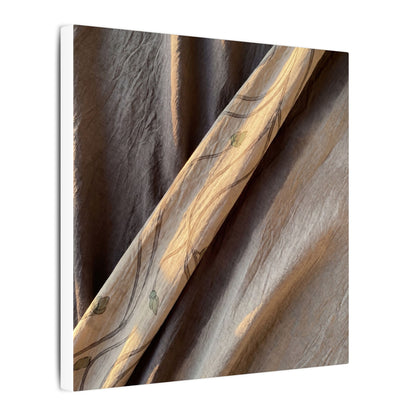 Warm Silk Drape Canvas Art - Japanese Pattern Japandi