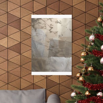 Shadow Play Winter Wall Art Print | Japandi Elegant Design