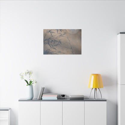 Shadow Play Canvas Art | Winter Japandi Japanese Pattern Art