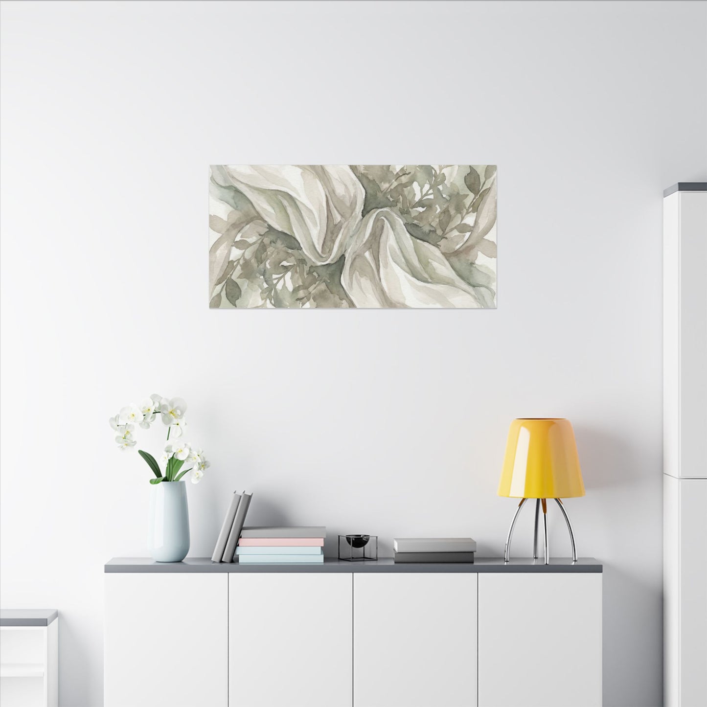 Summer Silk Drape Watercolor Canvas Art | Cozy Decor