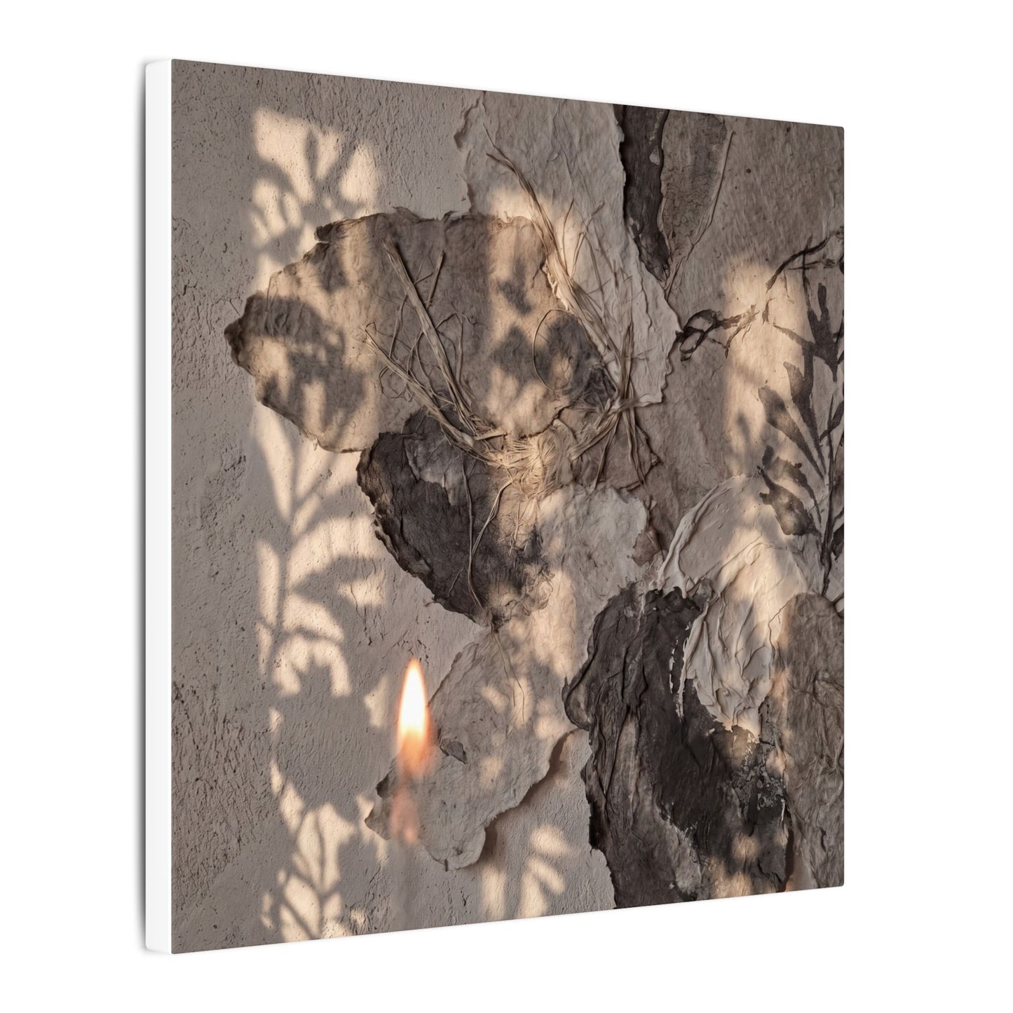 Shadow Play Summer Canvas Art | Japandi Elegant Design