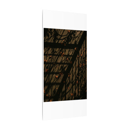 Dark Japandi Shadow Play in Golden Hour | Moody Minimal Canvas Art