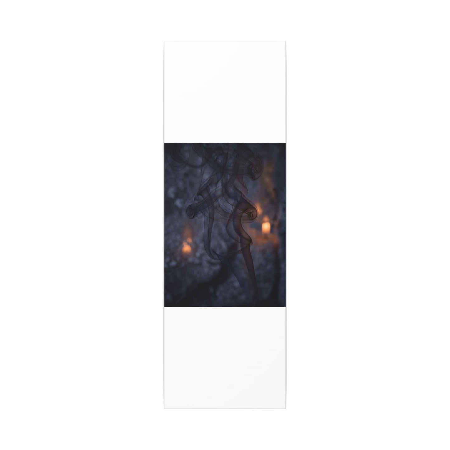 Incense Smoke Winter Canvas Art | Dark Japandi Sophisticated Design