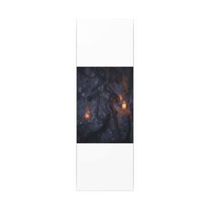 Incense Smoke Winter Canvas Art | Dark Japandi Sophisticated Design