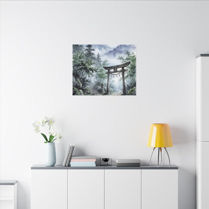 Moonlight Torii Gate Canvas Art - Zen Fukinsei