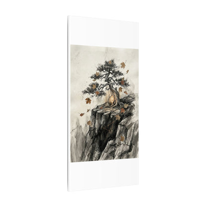 Pine Tree Autumn Canvas Art | Japandi Earthy Design