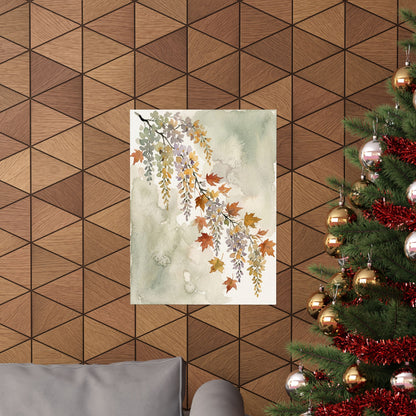 Golden Hour Wisteria Wall Art Print - Japandi Ma