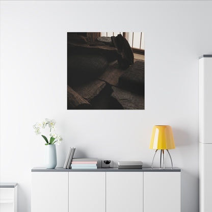 Dark Japandi Shadow Zen Canvas Art