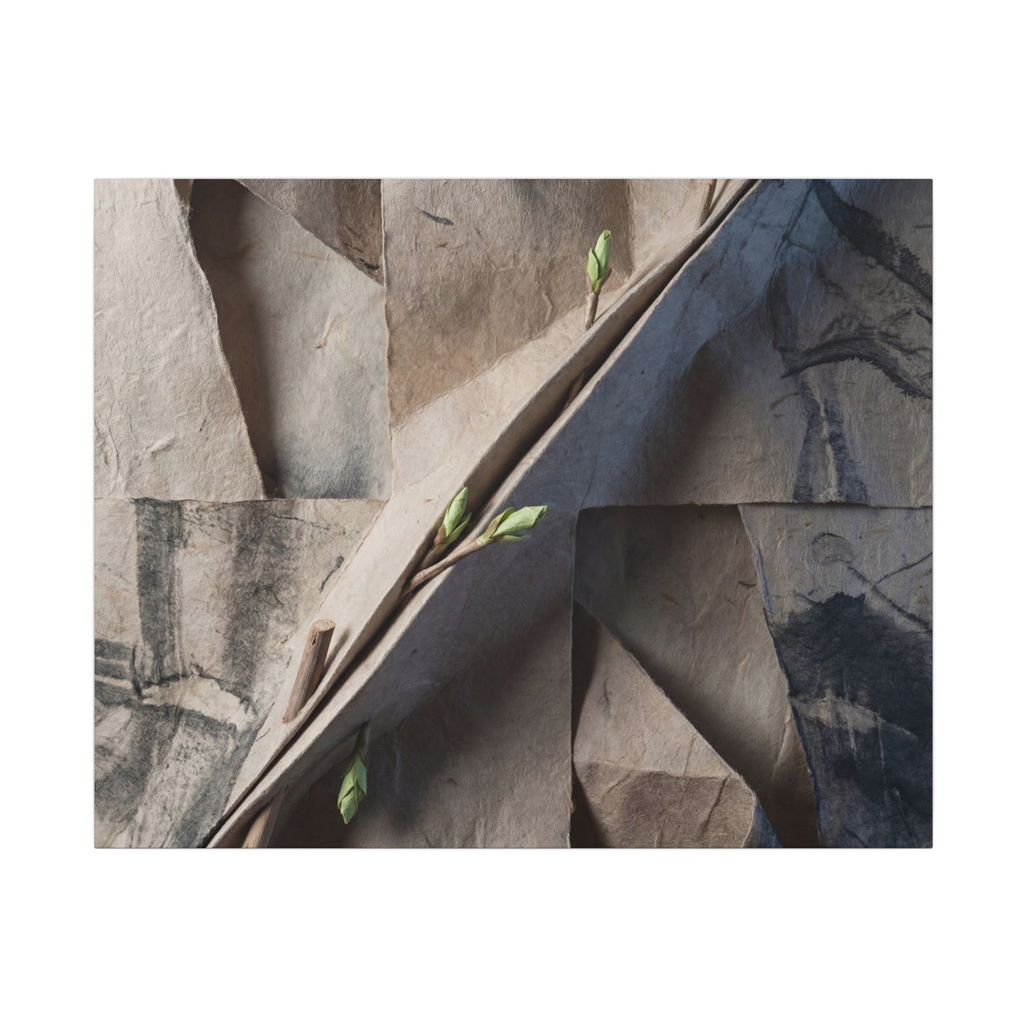 Paper Fold Canvas Art | Spring Japandi Japanese Pattern Art
