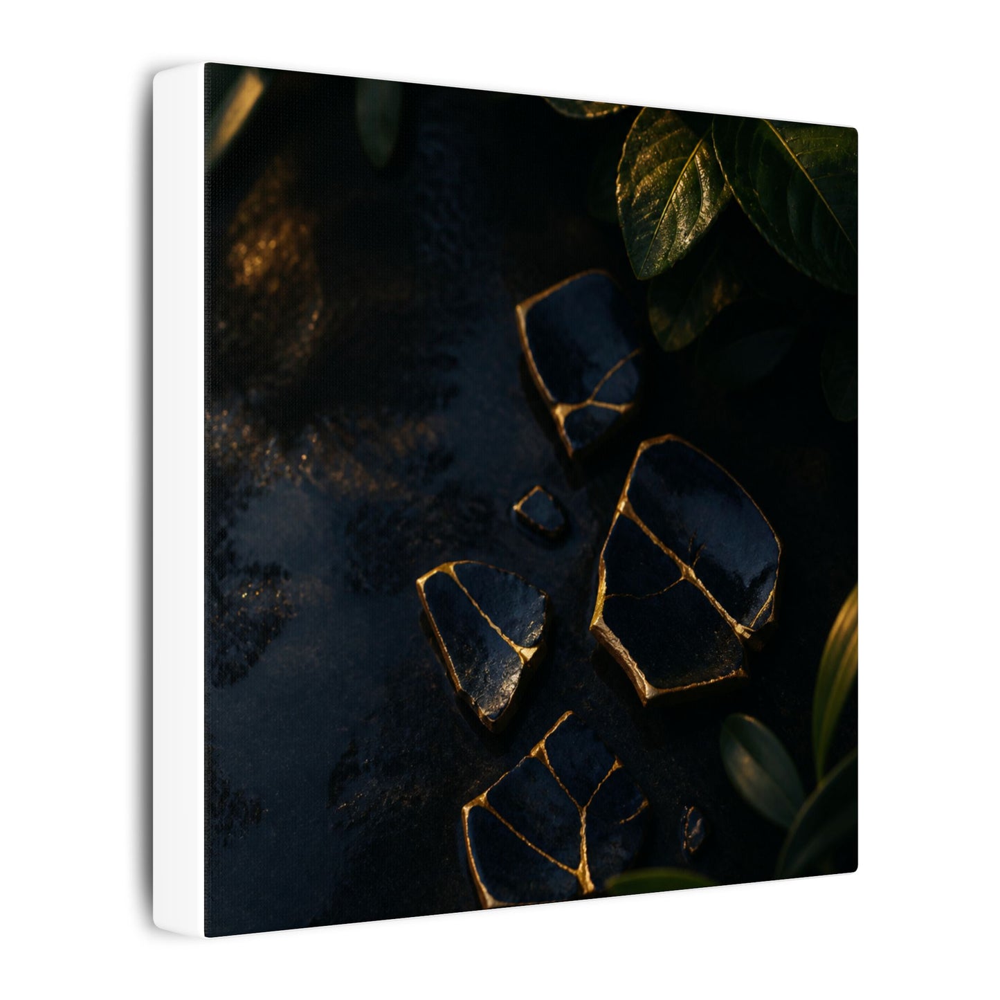 Summer Broken Pottery Moody Minimal Canvas Art | Atmospheric Decor