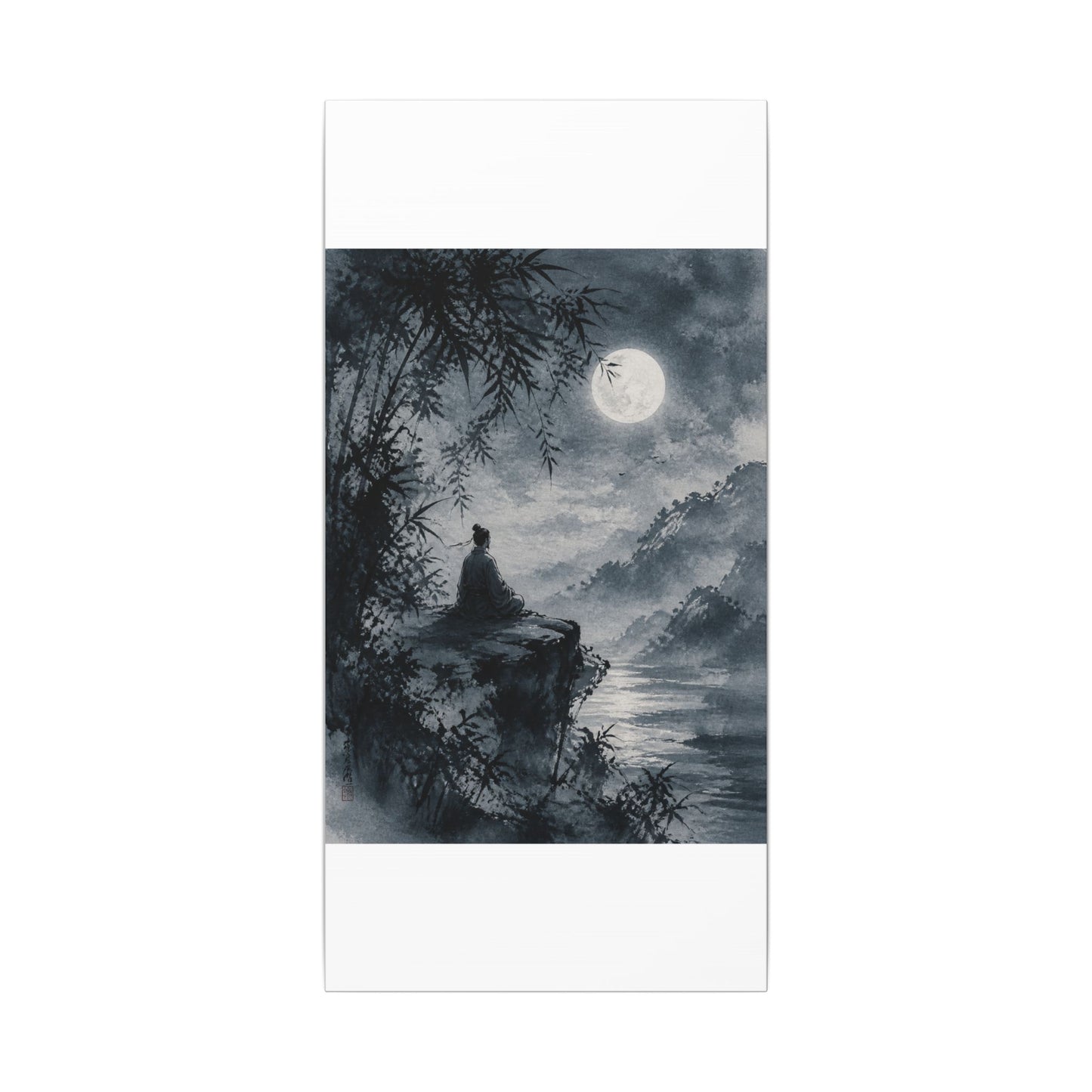 Ink Brushstroke Sumi E Canvas Art | Serene Zen Art