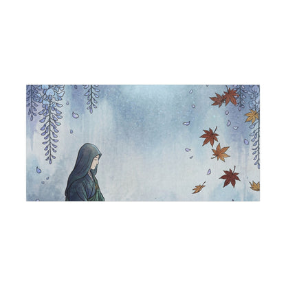Zen Wisteria in Moonlight | Ukiyo E Inspired Canvas Art