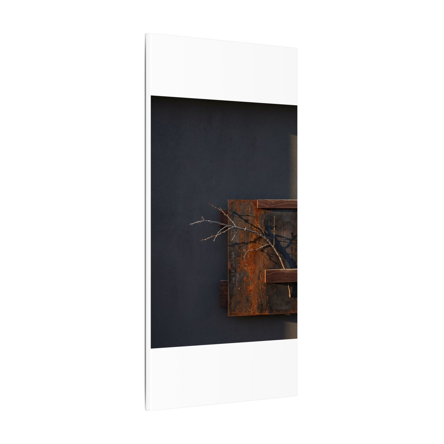 Ma Rust Patina Canvas Art - Dark Japandi Dark Texture