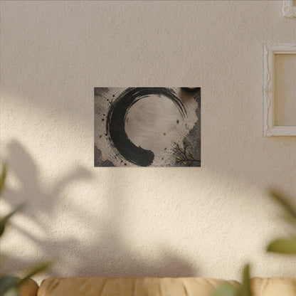 Candlelight Ink Brushstroke Canvas Art - Zen Ma