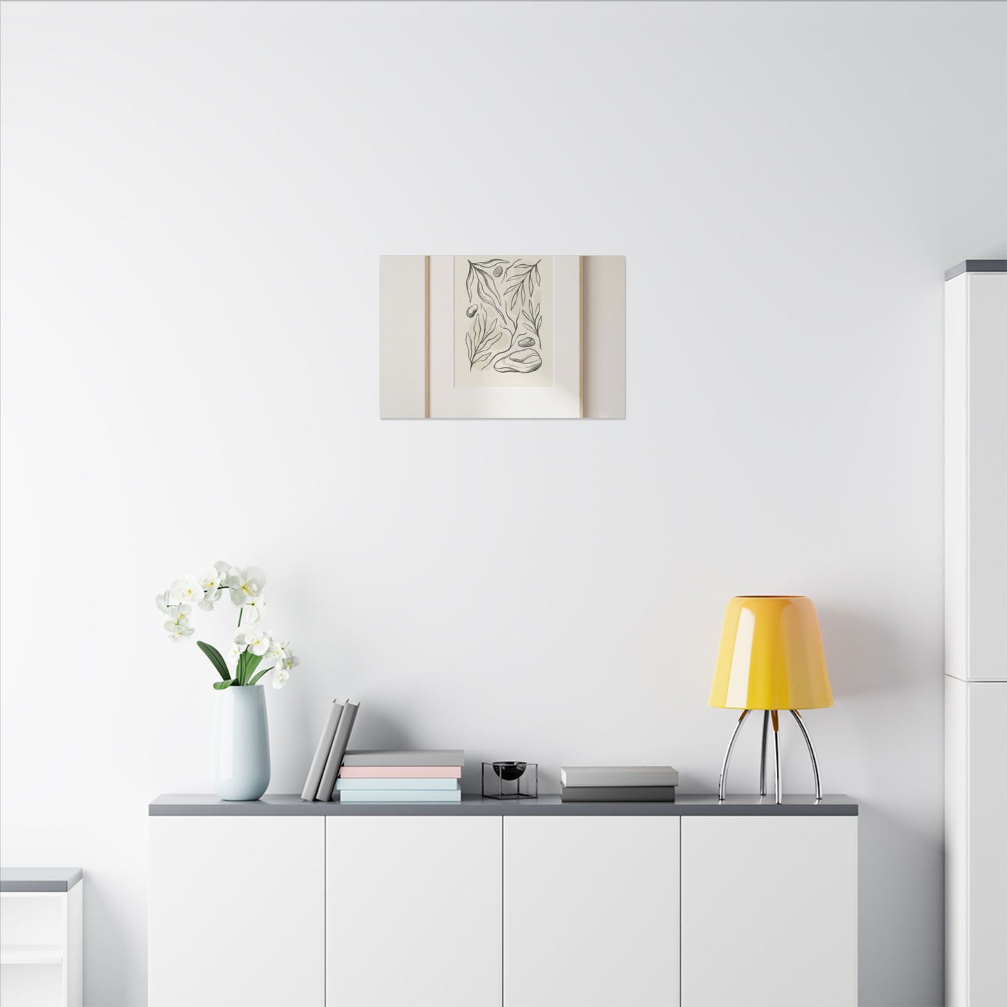 Japandi Charcoal Canvas Art