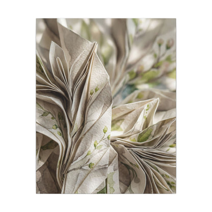 Fukinsei Paper Fold Canvas Art - Japandi Watercolor