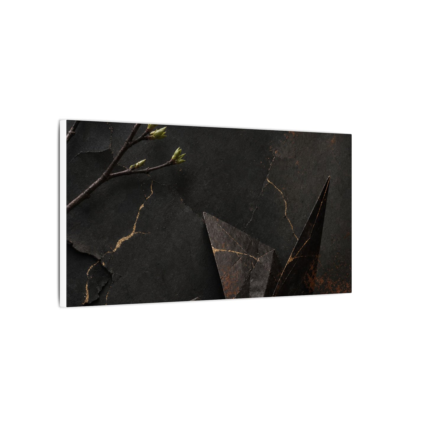 Paper Fold Canvas Art | Spring Kintsugi Broken Beauty Art