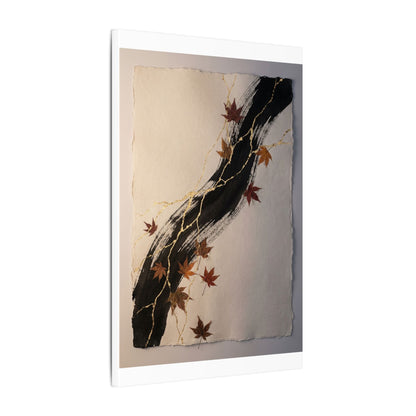 Dawn Ink Brushstroke Canvas Art - Kintsugi Ma