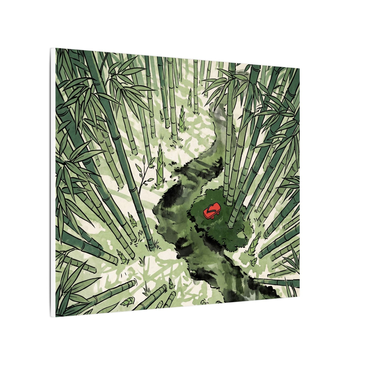 Peaceful Bamboo Grove Canvas Art - Ukiyo E Inspired Zen