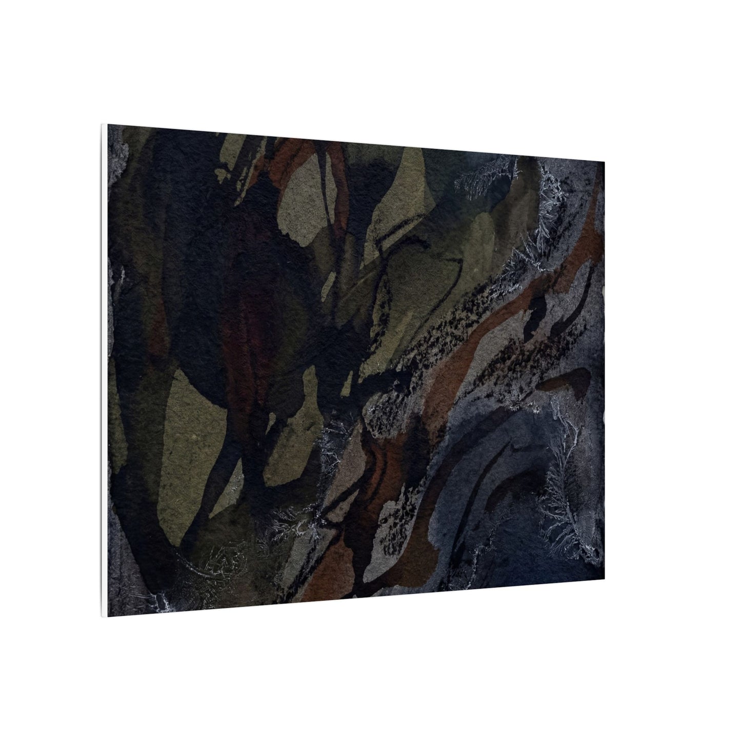 Shadow Play Winter Canvas Art | Dark Japandi Luxurious Design
