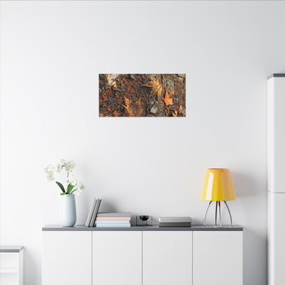 Rust Patina Canvas Art | Autumn Japandi Texture Art