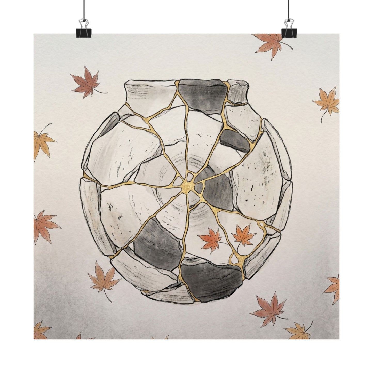 Dawn Broken Pottery Wall Art Print - Japandi Datsuzoku