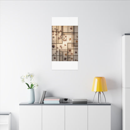 Shoji Screen Japanese Pattern Canvas Art | Neutral Japandi Art