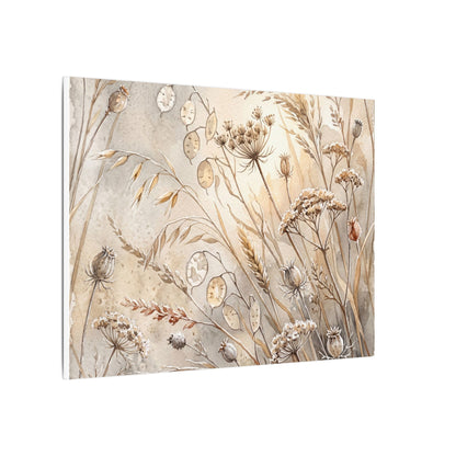 Winter Dried Flowers Watercolor Canvas Art | Warm Decor