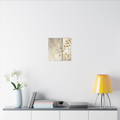 Warm Shoji Screen Canvas Art - Watercolor Japandi