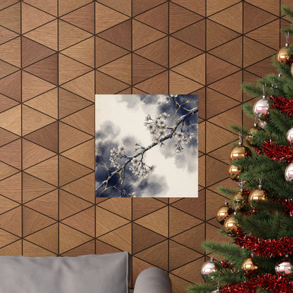 Beautiful Cherry Blossom Wall Art Print - Gold Vein Kintsugi