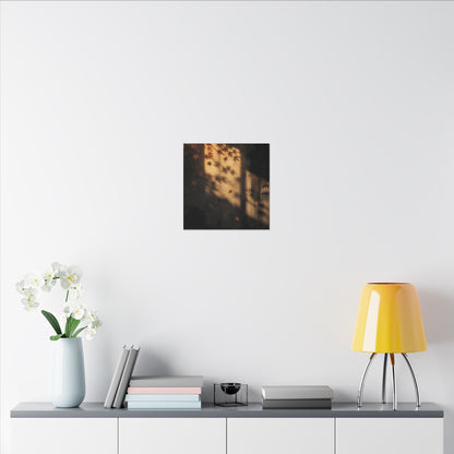 Shadow Play Canvas Art | Autumn Dark Japandi Charcoal Ink Art